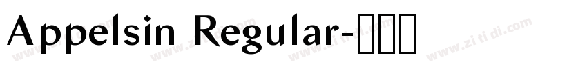 Appelsin Regular字体转换